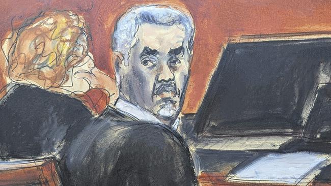 The judge warned Combs and his lawyer that if he was caught doing it again, Subramanian would consider having him tossed from the courtroom. Picture: Elizabeth Williams via AP