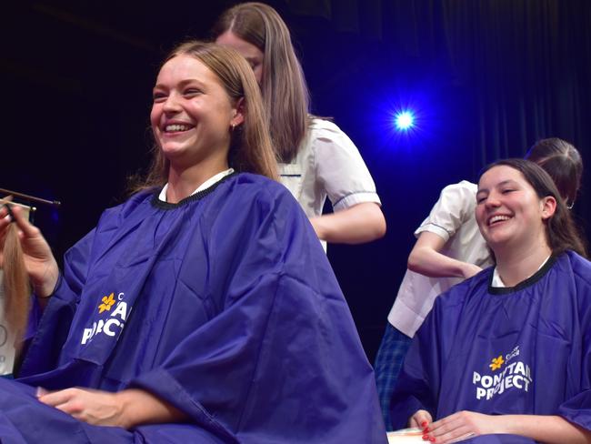 Year 12 students at Loreto College 'Rocked the Chop' for the Cancer Council's Ponytail Project.