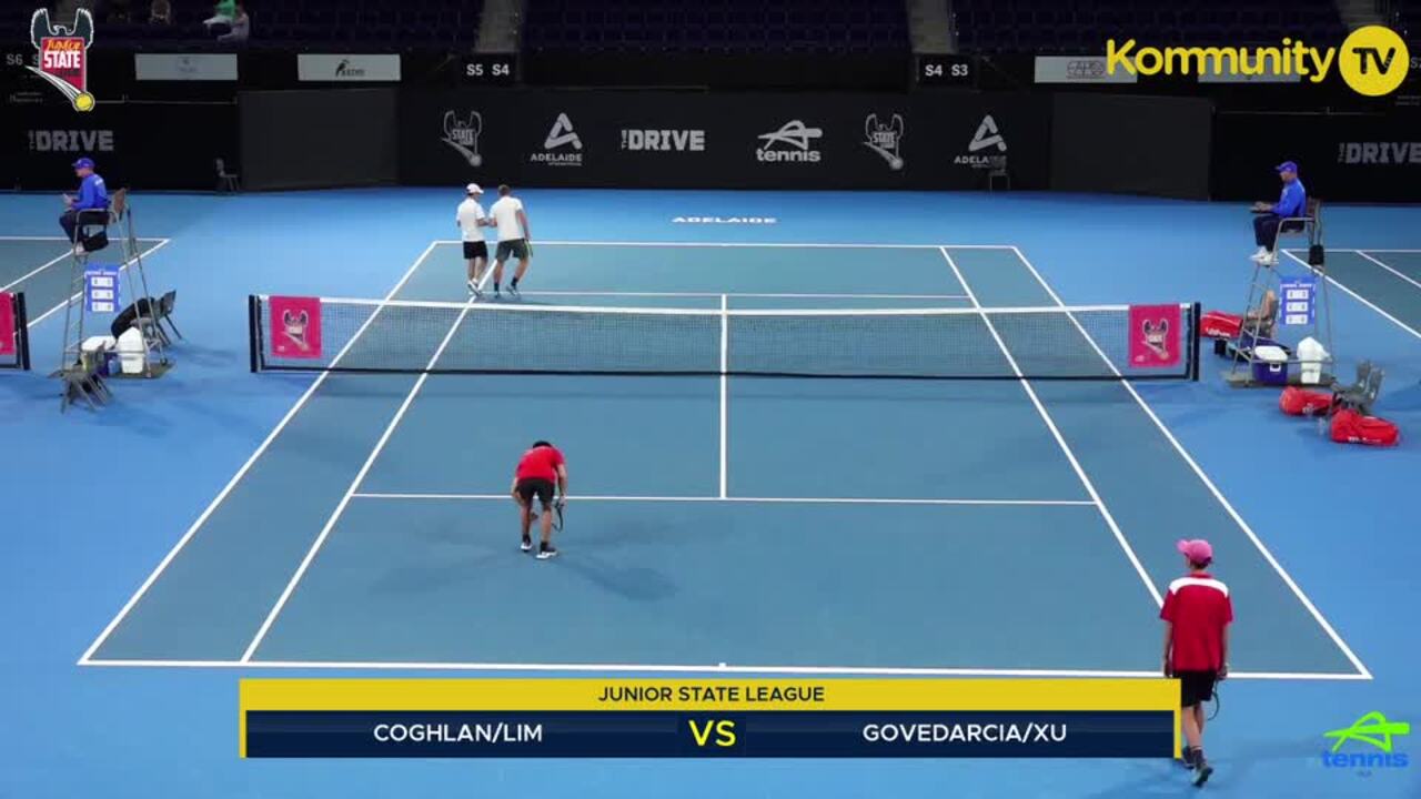 Replay: Kai Coghlan / Aiden Lim (EAP) v Aleksander Govedarcia / Daniel XU (Glenunga) – Tennis SA State League Grand finals Day 1