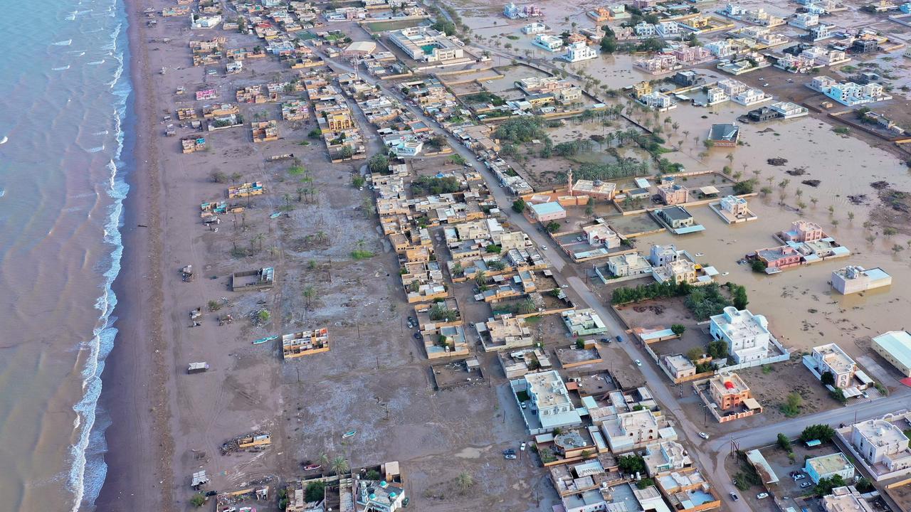 The aftermath of the storm in al-Khaburah. Picture: Haitham Al-Shukairi/AFP