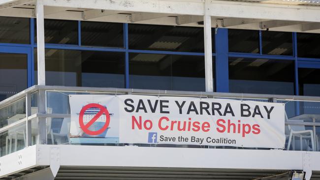 A sign on the veranda of Yarra Bay Sailing Club. Picture: Liam Driver