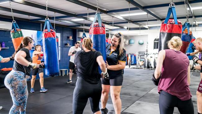 Fitness classes including boxing are offered at Conquer Fitness.