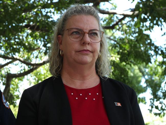 NT Police Commissioner Michael Murphy and Attorney General Marie-Clare Boothby on December 31, 2024. Picture: Zizi Averill.