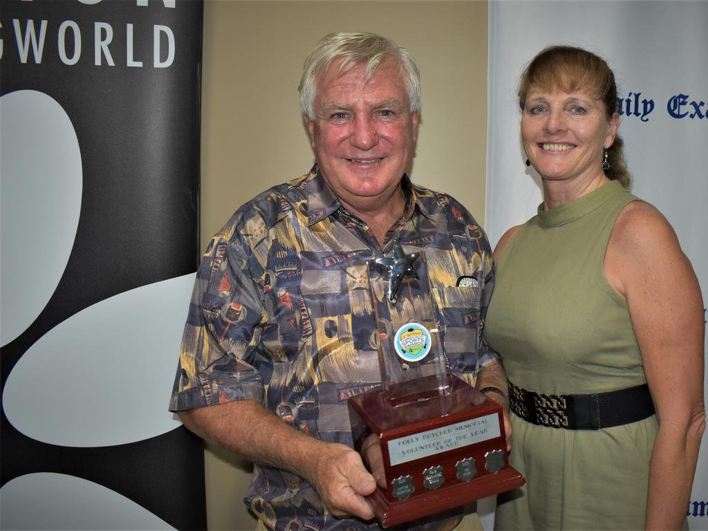 Holly Butcher Memorial Volunteer of the Year Tim Ryan with wife Nicky at the 2020 Clarence Valley Sports Awards at Grafton District Services Club on Saturday, 14th November, 2020. Photo Bill North / The Daily Examiner