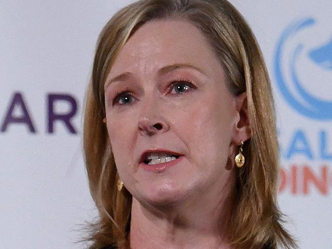 SYDNEY, AUSTRALIA - NewsWire Photos MARCH, 17, 2021: Australian journalist and host of ABC's   7:30  addresses attendees during the Sydney Media Club lunch in Sydney. Picture: NCA NewsWire/Bianca De Marchi