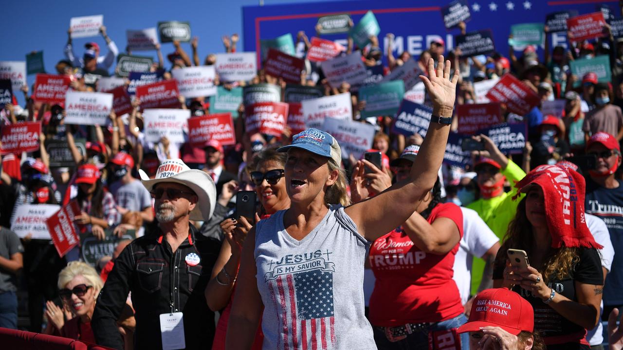 Mr Trump urged his supporters to get the vaccine. Picture: Mandel Ngan/AFP