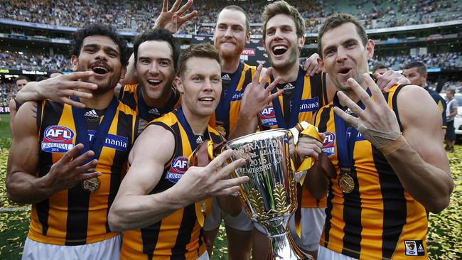 Hawthorn’s team of champions slots in at No.3. Picture: Wayne Ludbey