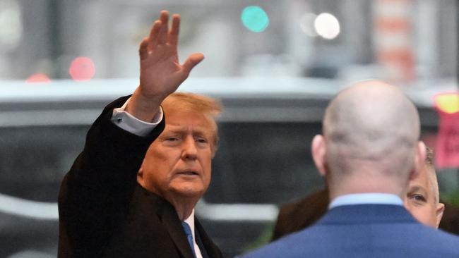 Donald Trump departs for his defamation trial in New York. Picture: AFP