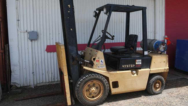 A stolen forklift was found when police raided his property. (Generic photo.)