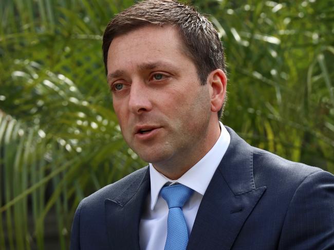 The danger for Matthew Guy is that some people at which this policy is aimed will stop listening after hearing that a million people could be joining them in the outer suburbs. Picture: AAP