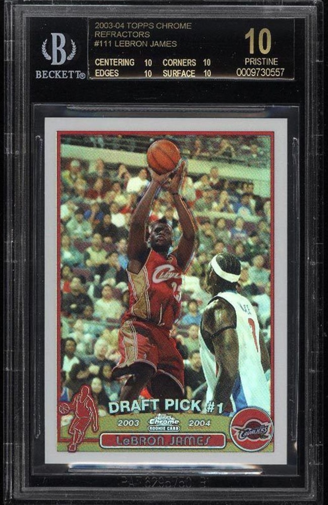 2003 lebron james topps chrome black refractor price