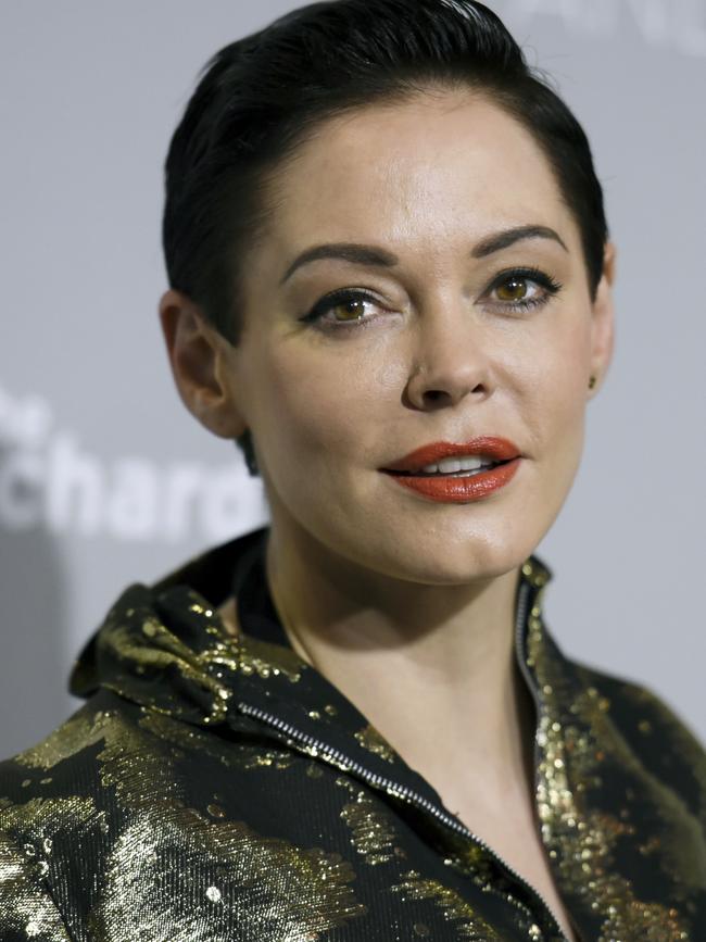 Rose McGowan is a central figure in the allegations against Harvey Weinstein. Picture: AP