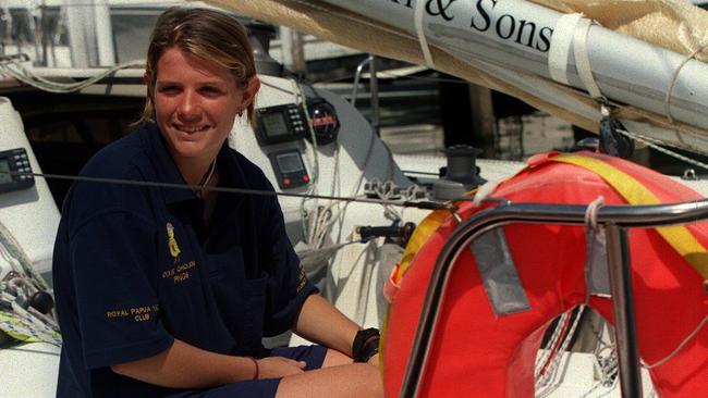 Liz Wardley as a 19-year-old skipper for Dixie Chicken" in 1998.