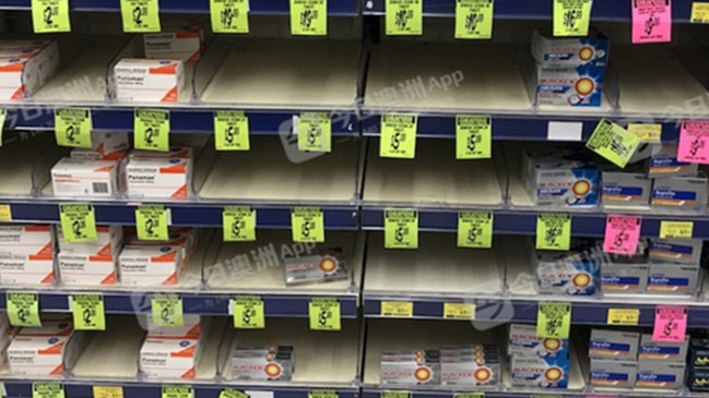 A pharmacy in Burwood, like many others in Australia, has been struggling to meet demand for Panadol. Picture: Sydney Today