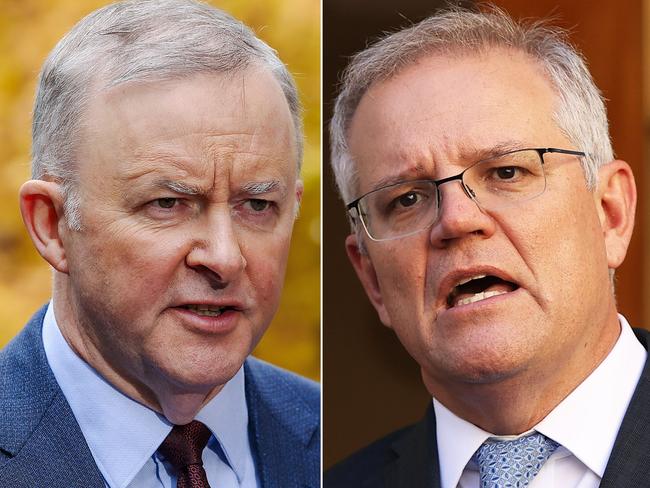 Anthony Albanese Scott Morrison composite. Picture: NCA Newswire