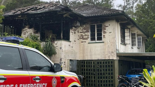 House, which was engulfed in flames in Tarragindi. Picture: Danielle Noney.