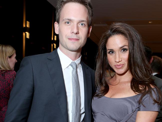 Meghan and her on-screen love interest Patrick J. Adams got their happy ending in Suits. Picture: Getty Images