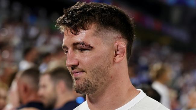 MARSEILLE, FRANCE - SEPTEMBER 09: Tom Curry of England at full-time following the Rugby World Cup France 2023 match between England and Argentina at Stade Velodrome on September 09, 2023 in Marseille, France. (Photo by David Rogers/Getty Images)