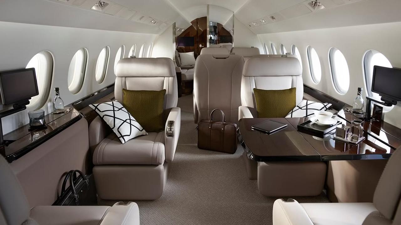 Inside the private jet. Picture: Supplied