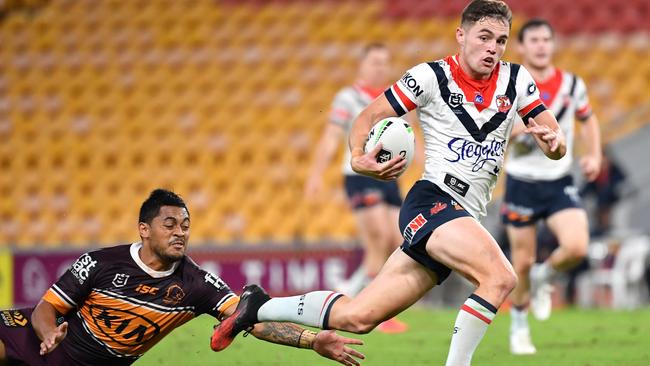 Kyle Flanagan had his best game for the Roosters. Picture: Darren England/AAP