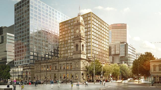 Artist impression of new Westin, Adelaide hotel set for GPO site for 2022