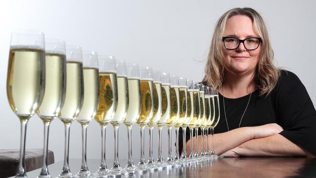 Mother Peta Rickard, 45, of Brisbane’s Fitzgibbon, previously drank up to 18 glasses of champagne a day. Picture: Liam Kidston