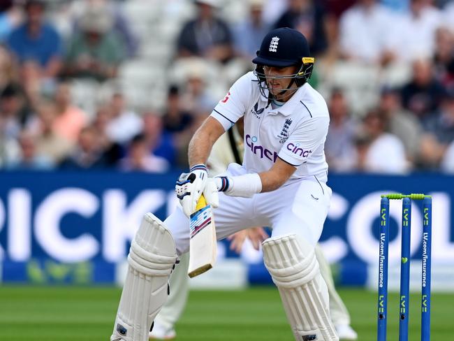 Root’s attempted ramp on the first ball of day four typified England’s approach.