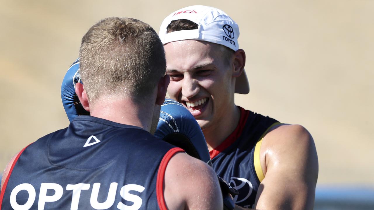Adelaide gun defender Tom Doedee has suffered a minor knee setback. Picture: Sarah Reed