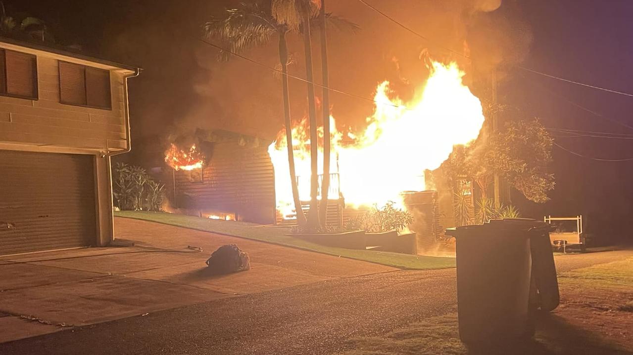 South East Qld home destroyed in fiery blaze