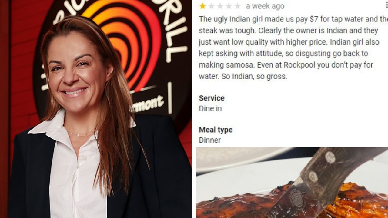 Disgraceful restaurant review slammed by owner (left)