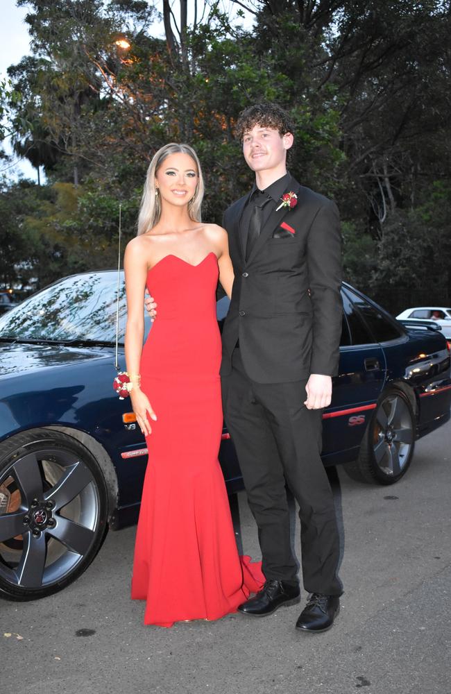 Daniel Saul and Lilly Pearce at the Meridan State College formal 2024.