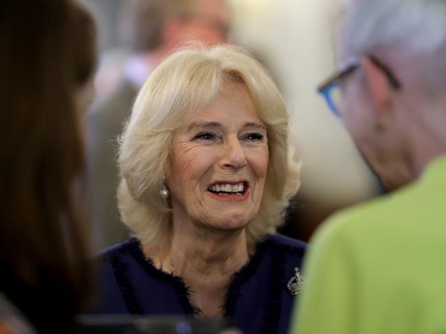 LONDON, ENGLAND - FEBRUARY 23: Camilla, Queen Consort attends a reception to celebrate the second anniversary of The Reading Room at Clarence House on February 23, 2023 in London, England. The Reading Room, which was official launched by the Queen Consort 2 years ago, champions literacy and encourages readers to find new literature. (Photo by Chris Jackson/Getty Images)