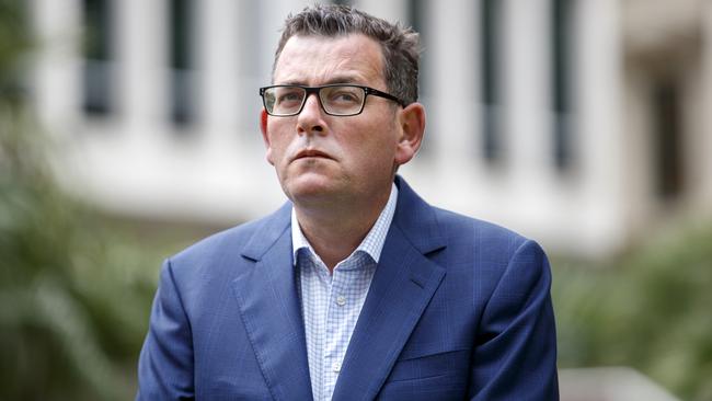 Victorian Premier Daniel Andrews said his government would review the “red zone” status of the remaining 10 Sydney LGAs “on a daily basis”. Picture: NCA NewsWire / David Geraghty