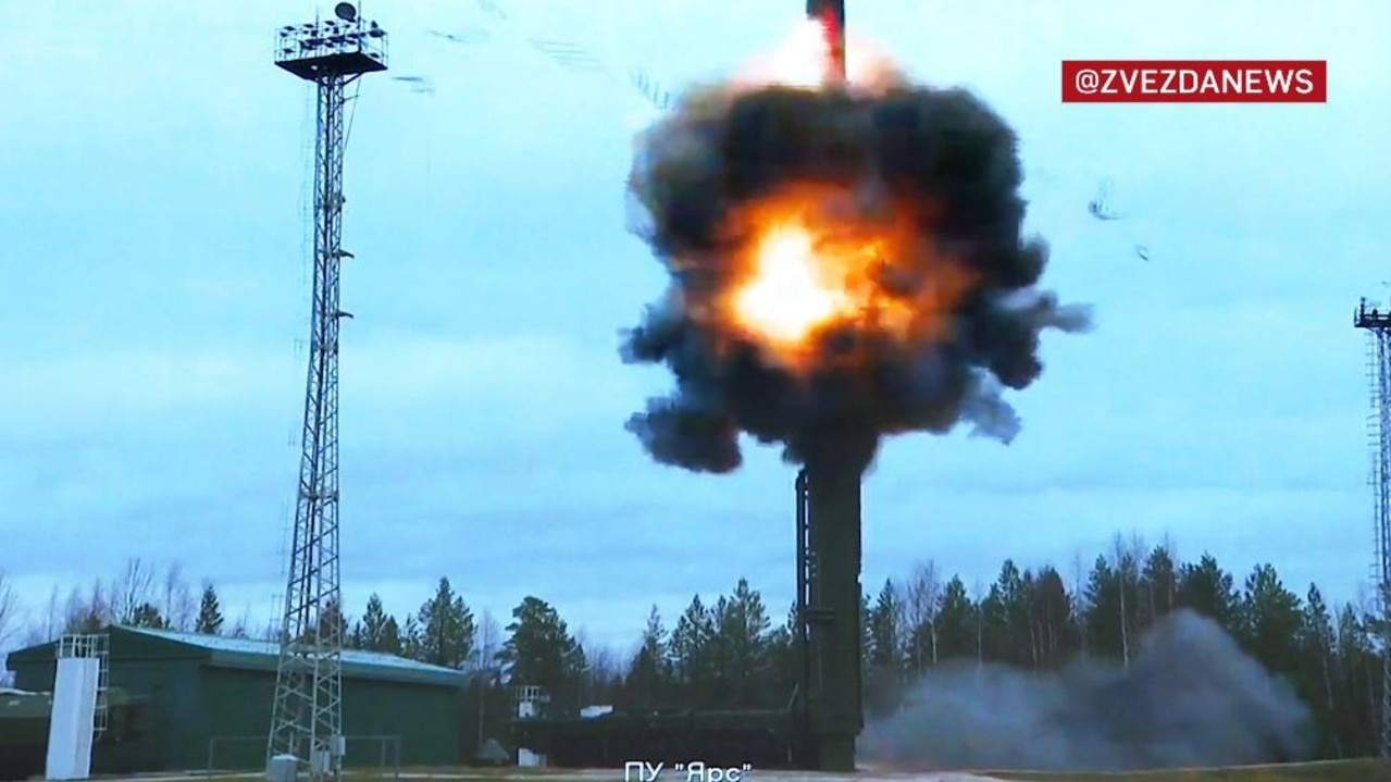 The moment the test missile was fired. Picture: Zvezda News