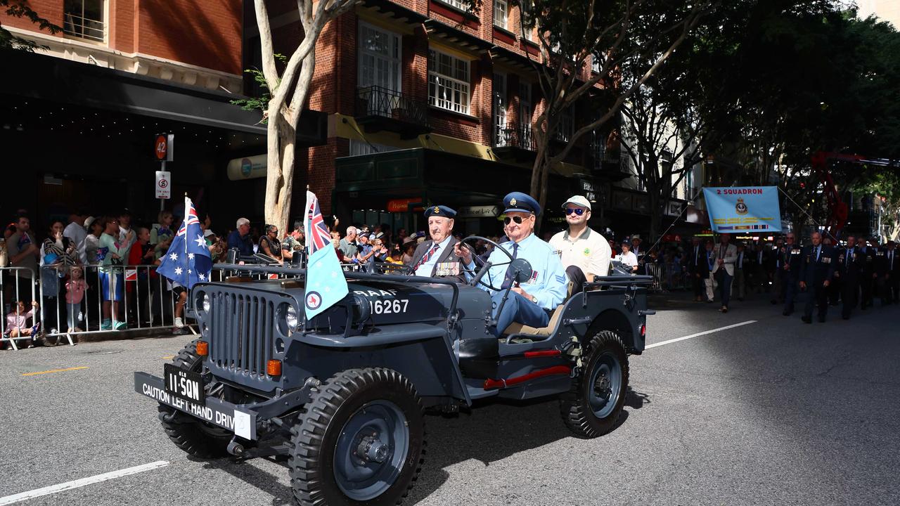 Thousands of people attended the Anzac Day Parade in Brisbane. Picture: NCA NewsWire/Tertius Pickard