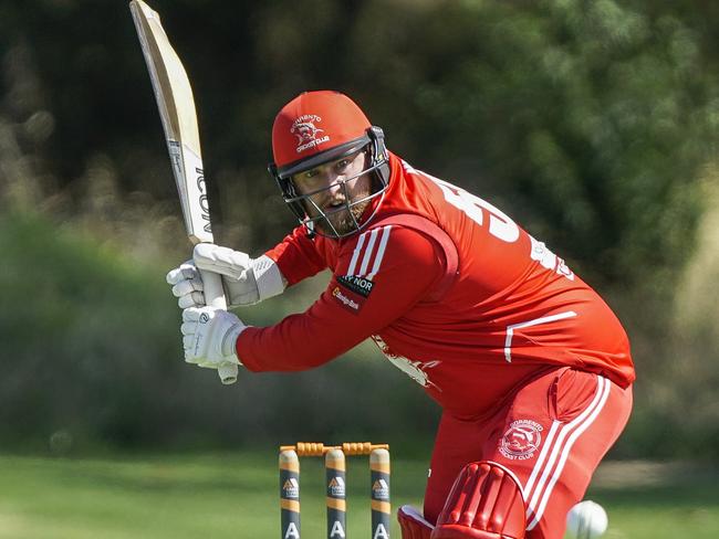 MPCA: Old Peninsula v Sorrento. Sorrento batsman Bob Wilson. Picture: Valeriu Campan