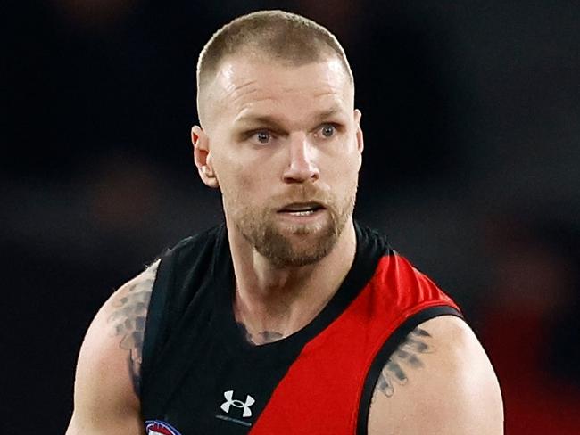 MELBOURNE, AUSTRALIA - JULY 27: Jake Stringer of the Bombers in action during the 2024 AFL Round 20 match between the St Kilda Saints and the Essendon Bombers at Marvel Stadium on July 27, 2024 in Melbourne, Australia. (Photo by Michael Willson/AFL Photos via Getty Images)