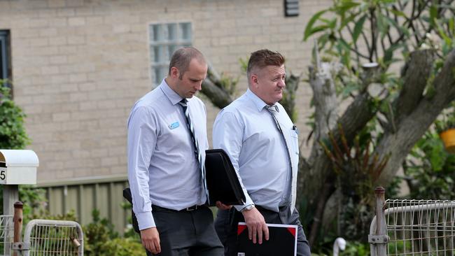 Detectives at the crime scene on Charlestown Road where the teen was killed. Picture: Peter Lorimer