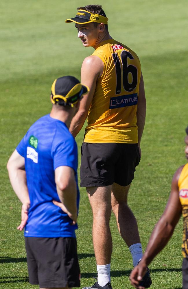 Mitch Schofield at Richmond training. Picture: Jason Edwards