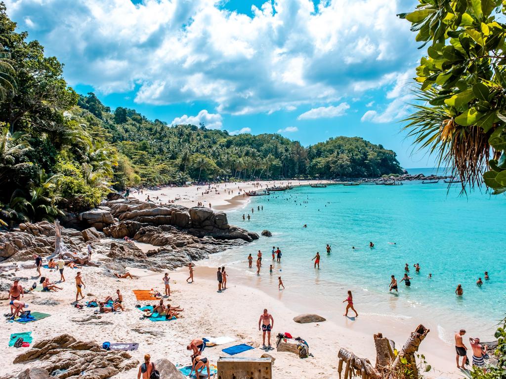 Freedom Beach is a popular bay in Phuket, Thailand.