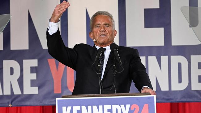 Robert F Kennedy Jr. announces his entry to the 2024 presidential race as an independent candidate in Philadelphia last October.