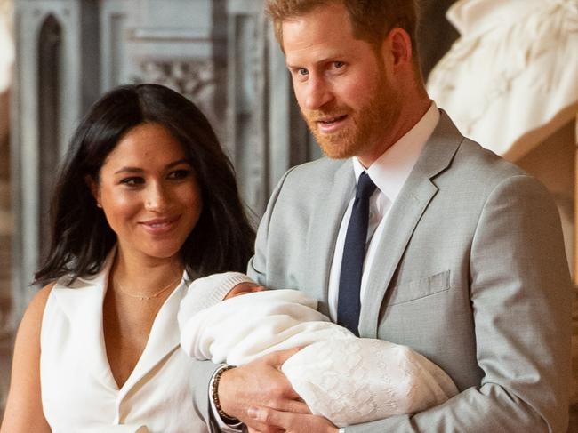 Meghan Markle, Prince Harry and Archie. Picture: Getty