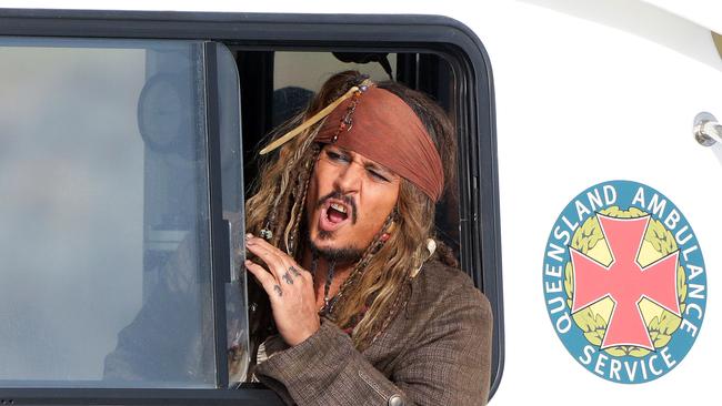 An injured Johnny Depp caused production on Pirates to be shut down for three weeks. Picture: Liam Kidston.