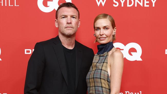 Sam and Lara Worthington on the red carpet in Sydney on Wednesday. Picture: Jonathan Ng