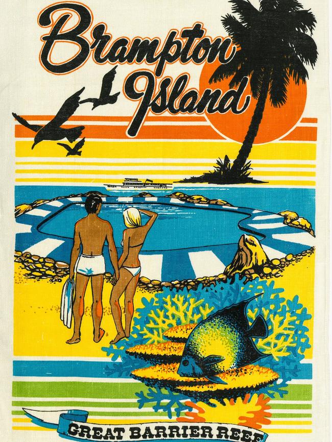 Supplied Editorial Brampton Island souvenir tea towel. Picture: State Library of Queensland