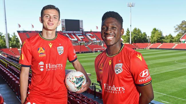 04/12/19 - Reds young guns Al Hassan Toure and Louis D'Arrigo have each signed three-year senior contracts, after being upgraded from youth scholarships. Picture: Tom Huntley