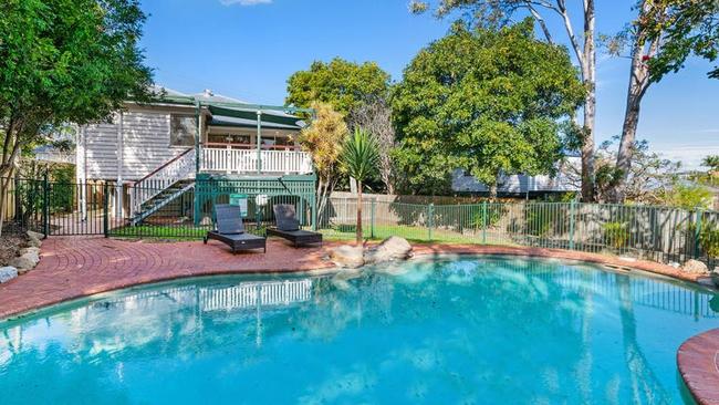 The pool area at 46 The Promenade, Camp Hill.