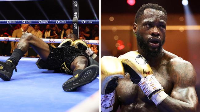 Deintay Wilder went down. Photo by Richard Pelham/Getty Images