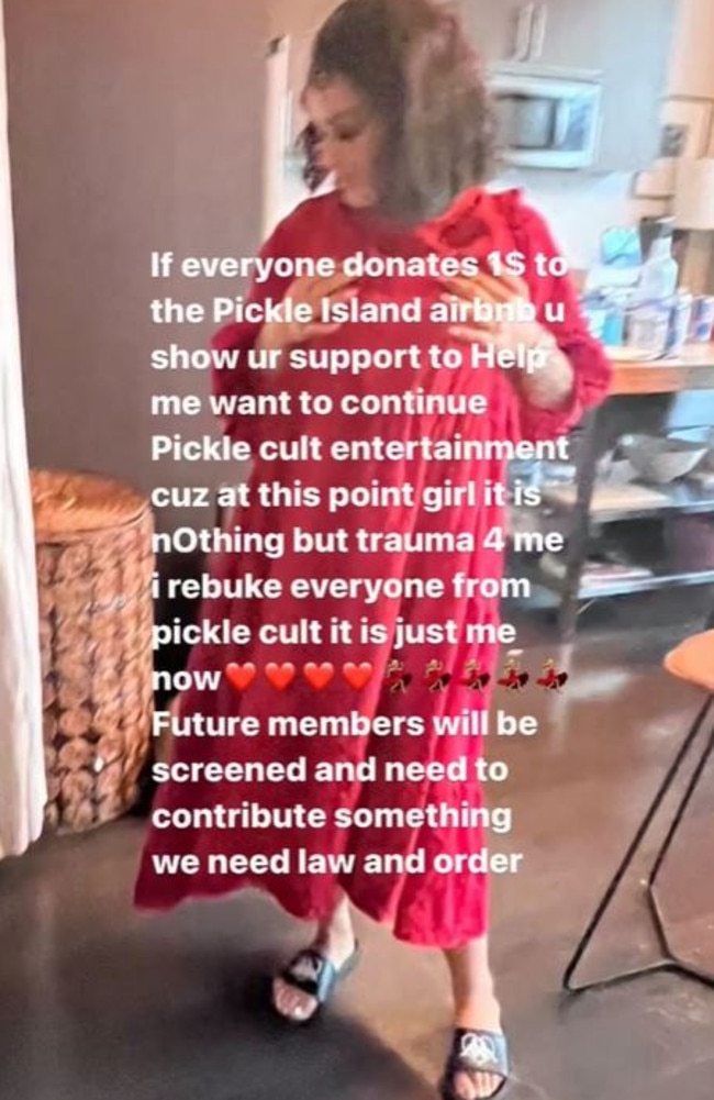 She asked her 142,000 followers to donate $1 each to her fund. Picture: Instagram/1800leavemaryalone
