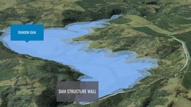 A 3D version of what a possible Dunoon Dam would look like is available from the Rous County Council website.